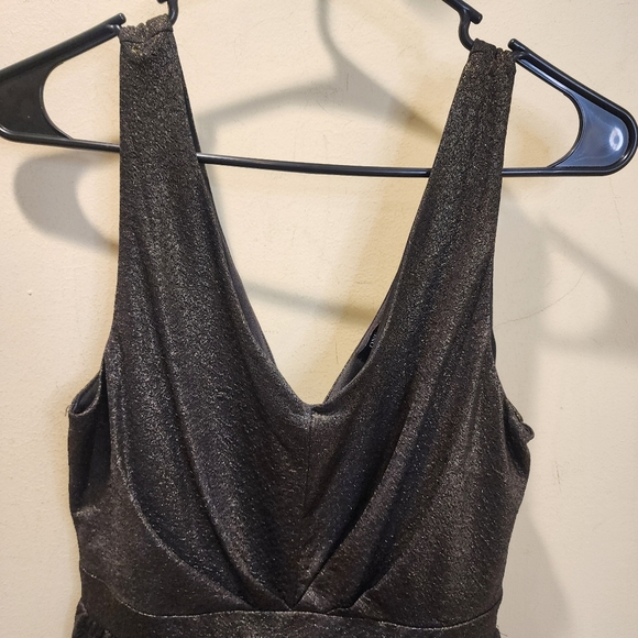 One Clothing Los Angeles Women'd Elegant Metallic  Sleeveless Party Dress L - Picture 5 of 9